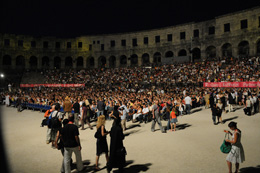 Program svečanog otvaranja 55. festivala igranog filma u Puli; gledalište